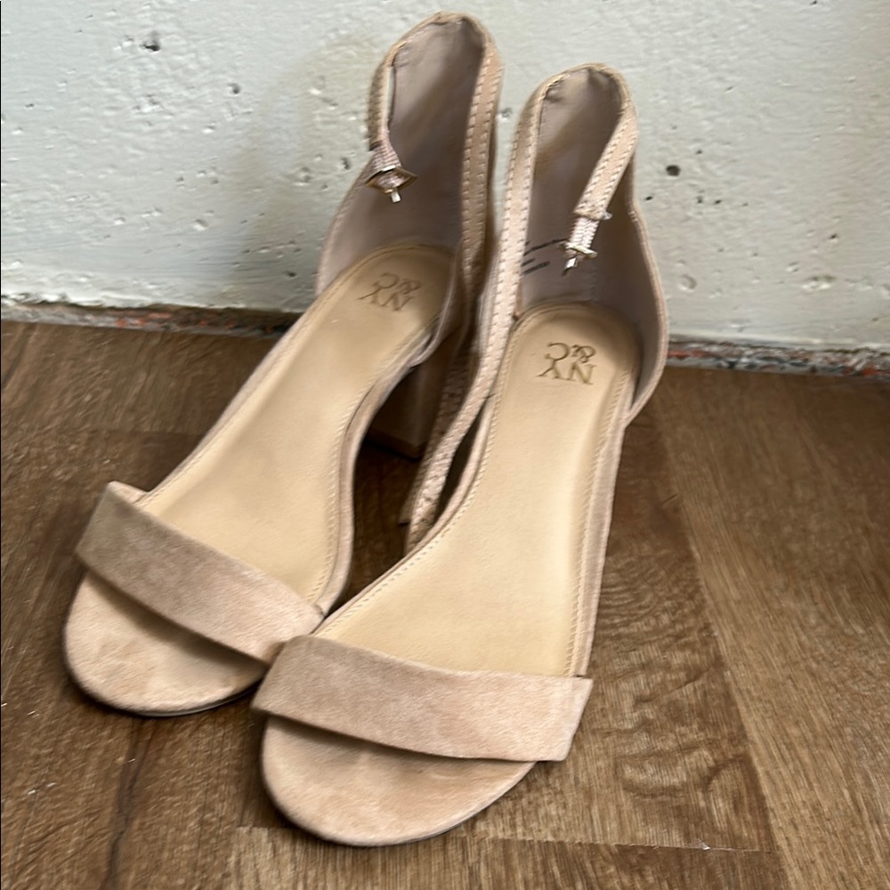 New York & Company Cream High Heeled Sandals